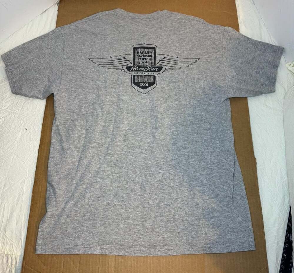 Harley Owners Group H.O.G. Est 1983 Gray T-Shirt Hanes Beefy-T Adult Large
